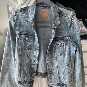 Brand new Gap puff sleeve jean jacket size medium tall